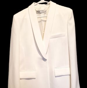Zara White Blazer